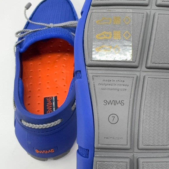 NEW SWIMS Loafers Mens 7 Blue Braided Lace Casual Slip-On Beach Waterproof Shoe‎ main image 6